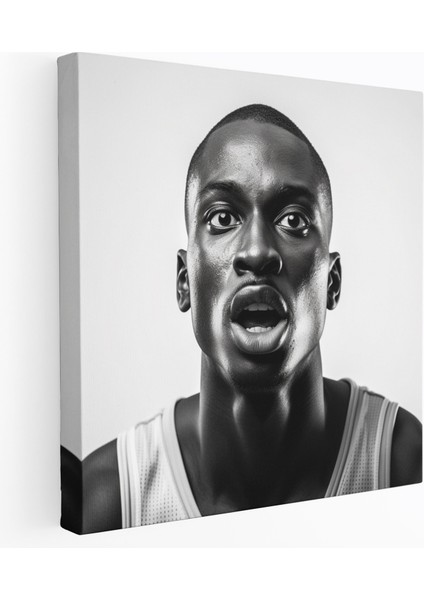 Nba Kanvas Tablo - Yoğun Basketbol Oyuncusu - Nba, Basketbolcu, Basketbolcu Kanvas Tablo, 30 x 30 cm Duvar Tablosu