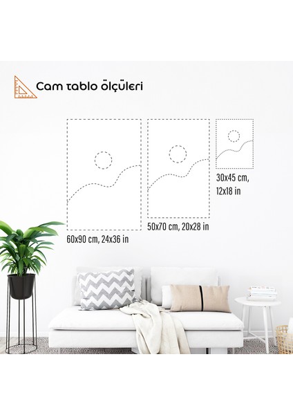 Cam Sanatı Canlı Renklerle Soyut Heykel - Gerçekçi Cam Heykel, Canlı Renkler, Cam Baskı, Modern Sanat, 30X45
