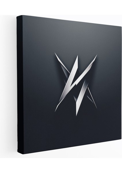 Metallica Duvar Dekorasyonu - Minimalist Logo Kanvas Tablo - Metallica, Kanvas Tablo, Duvar Dekorasyonu, Kanvas Tablo, 30 x 30 cm