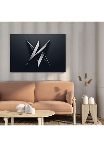 Metallica Duvar Dekorasyonu - Minimalist Logo Kanvas Tablo - Metallica, Kanvas Tablo, Duvar Dekorasyonu, Kanvas Tablo, 30 x 30 cm