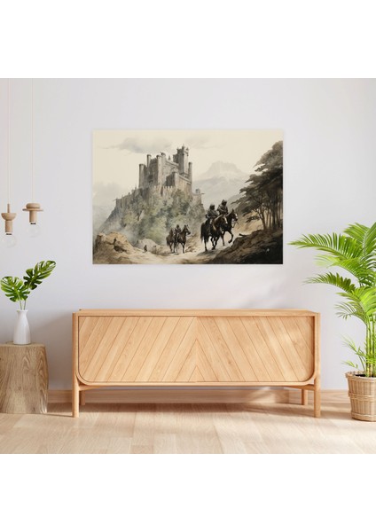 Ortaçağ Manzarası Kanvas Tablo - Ortaçağ, Şövalyeler, Duvar Sanatı, Kanvas Tablo, 70 x 50 cm fiyatları