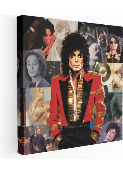 Michael Jackson Duvar Dekorasyonu - Albüm Kapakları Kolajı - Micheal Jackson, Ev Dekorasyonu, Kanvas Tablo, Kanvas, 30 x 30 cm