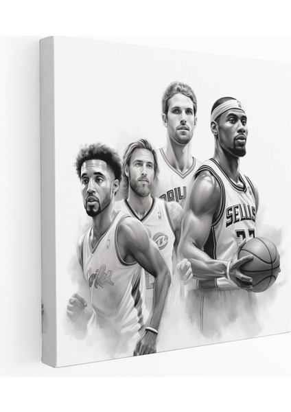 Nba Duvar Sanatı - Efsaneler Çizimi - Nba, Kanvas Tablo, Kanvas Tablo, Nba, 30 x 30 cm
