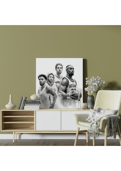 Nba Duvar Sanatı - Efsaneler Çizimi - Nba, Kanvas Tablo, Kanvas Tablo, Nba, 30 x 30 cm modelleri
