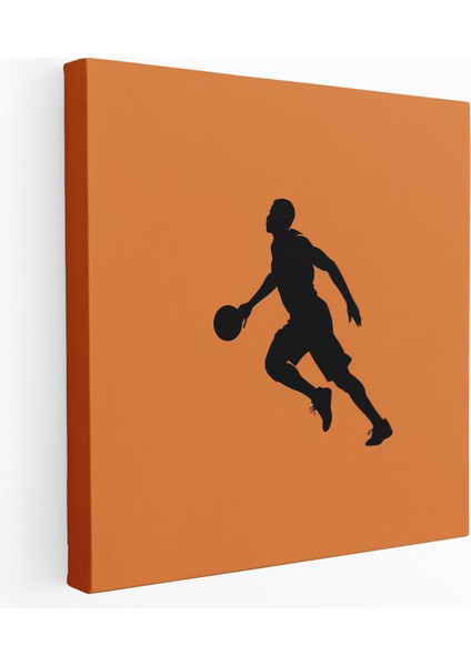 Nba Kanvas Tablo - Minimalist Basketbolcu Silüeti Duvar Tablosu - Nba, Nba, Kanvas Tablo, 30 x 30 cm Duvar Tablosu