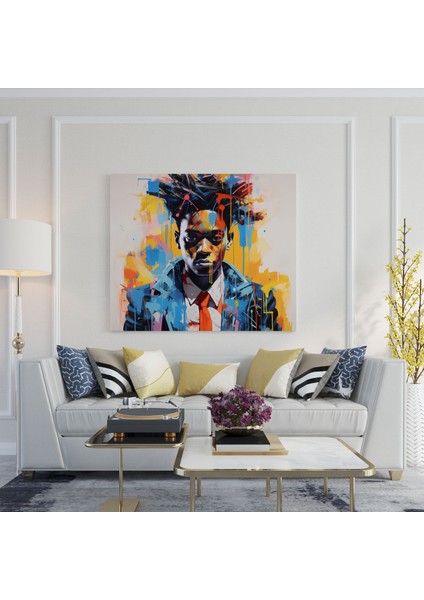Basquiat Portresi Kanvas Tablo - Basquiat, Duvar Sanatı, Kanvas Tablo, Kanvas Tablo, 30 x 30 cm modelleri