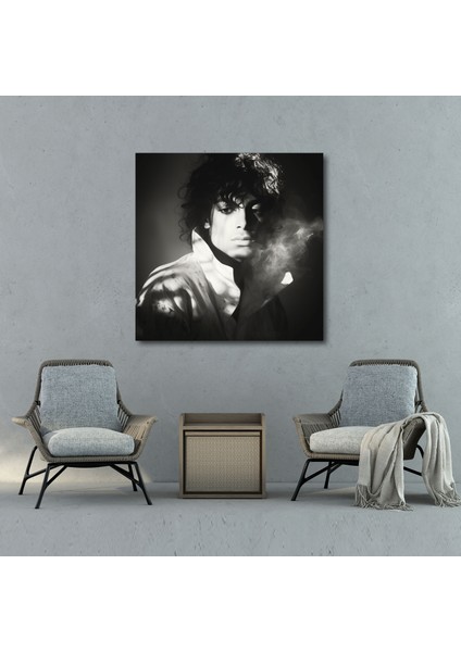 Micheal Jackson Kanvas Tablo - Ikonik Siyah Beyaz - Micheal Jackson, Büyüleyici, Ev Dekorasyonu, Gizemli, 30 x 30 cm fiyatları