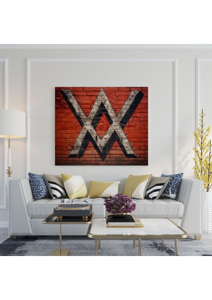 Metallica Kanvas Tablo - Kentsel Tuğla Duvar Tablosu - Metallica, Duvar Sanatı, Duvar Dekorasyonu, Kanvas Tablo, 30 x 30 cm