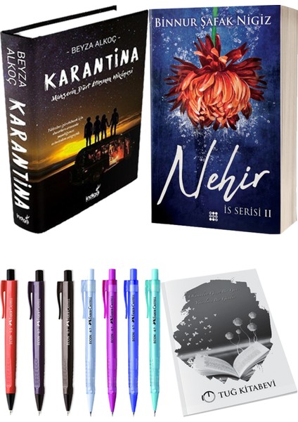 Is Serisi 2 Nehir Ciltli Binnur Şafak Nigiz ve Karantina 1 Ciltli Beyza Alkoç 2li Set