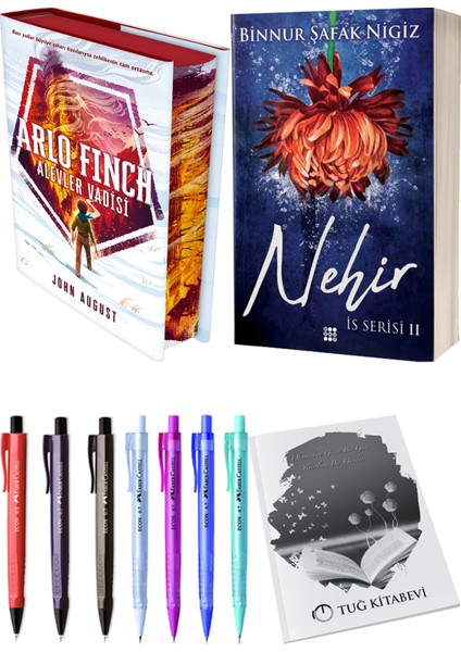 Is Serisi 2 Nehir Ciltli Binnur Şafak Nigiz ve Arlo Finch Alevler Vadisi Ciltli John August 2li Set