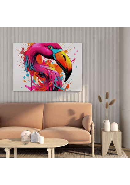 Flamingo Kanvas Tablo - Pop Art Duvar Tablosu - Flamingo, Pop Art, Duvar Sanatı, Canlı, 30 x 30 cm fiyatları