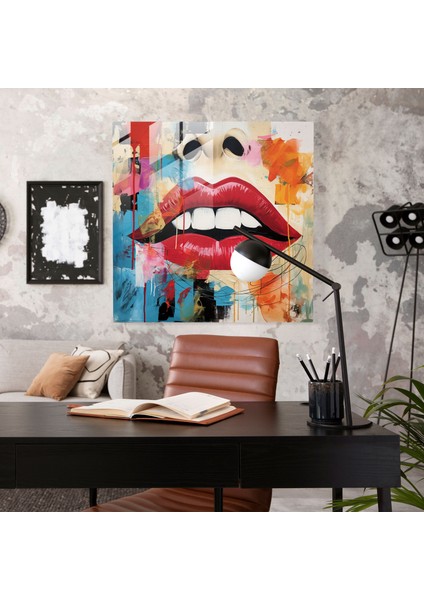Renkli Öpücükler Cam Baskı - Öpücük, Duvar Süslemesi, Çeşitlilik, Soyut, 30 x 30 cm fiyatları