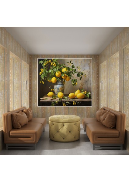 Limon Ağacı Kanvas Tablo - Limon Ağacı, Natürmort, Zengin Detaylar, Kanvas Tablo, 30 x 30 cm