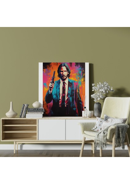 John Wick Duvar Sanatı - John Wick, John Wick, Duvar Sanatı, Kanvas Tablo, 100 x 100 cm