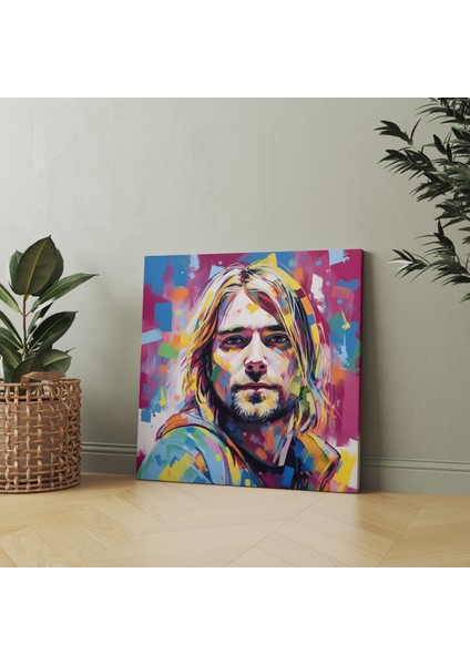 Kurt Cobain Cam Baskı - Soyut Modern Sanat - Kurt Cobain, Cam Duvar Sanatı, Kurt Cobain, Duvar Dekorasyonu, 30 x 30 cm modelleri