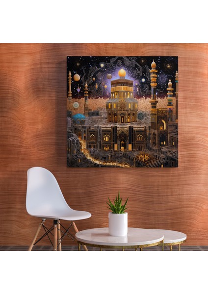 Kabe Kanvas Tablo - Mozaik Sanatı Duvar Dekorasyonu - Kabe, Duvar Tablosu, Kabe, Görsel Olarak Büyüleyici, 30 x 30 cm