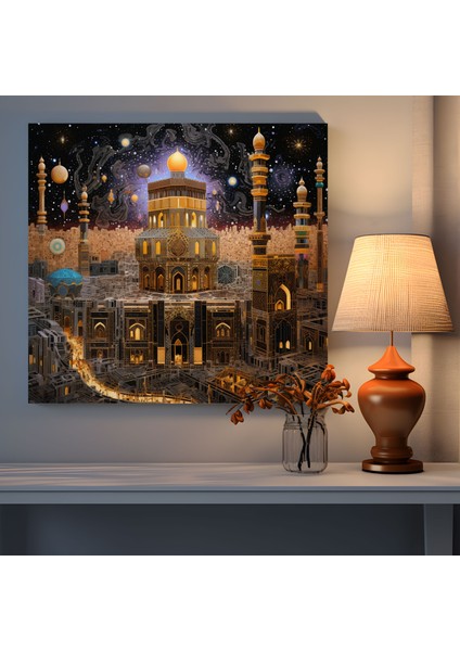 Kabe Kanvas Tablo - Mozaik Sanatı Duvar Dekorasyonu - Kabe, Duvar Tablosu, Kabe, Görsel Olarak Büyüleyici, 30 x 30 cm