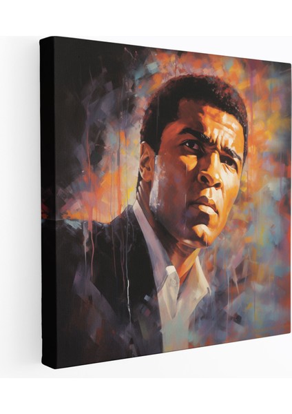 Muhammed Ali Yansıtıcı Kanvas Tablo - Muhammed Ali, Muhammed Ali, Kanvas Tablo, Muhammed Ali, Duvar Tablosu, 30 x 30 cm