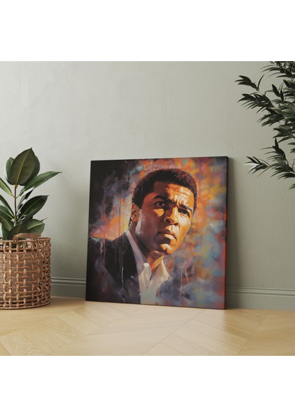 Muhammed Ali Yansıtıcı Kanvas Tablo - Muhammed Ali, Muhammed Ali, Kanvas Tablo, Muhammed Ali, Duvar Tablosu, 30 x 30 cm