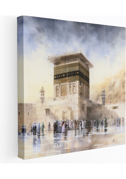 Kabe Suluboya Tablo - Kabe, Suluboya Tablo, Duvar Sanatı, Kanvas Tablo, 30 x 30 cm