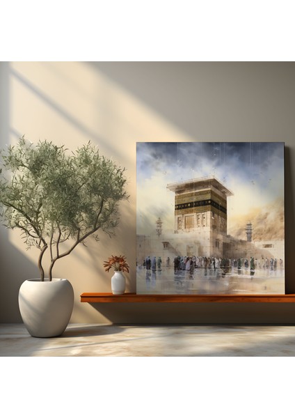 Kabe Suluboya Tablo - Kabe, Suluboya Tablo, Duvar Sanatı, Kanvas Tablo, 30 x 30 cm