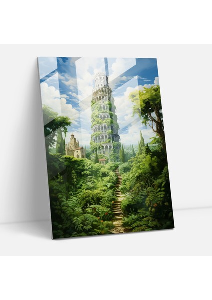 Pisa Kulesi Ev Dekorasyonu - Pisa Kulesi, Ev Dekorasyonu, Cam Sanatı, Duvar Dekorasyonu, 30X45