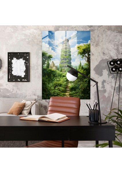 Pisa Kulesi Ev Dekorasyonu - Pisa Kulesi, Ev Dekorasyonu, Cam Sanatı, Duvar Dekorasyonu, 30X45 fiyatları