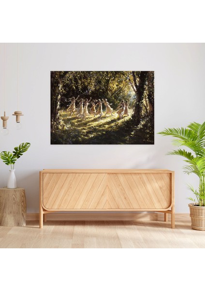 Büyülü Periler Duvar Tablosu - Ön-Rafael Kardeşliği, Duvar Dekorasyonu, Duvar Sanatı, Kanvas, 70 x 50 cm