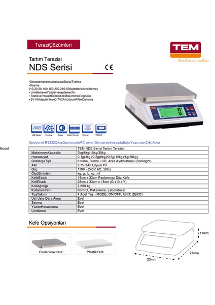 Nds Ekonamik Hassas Tartım Terazisi