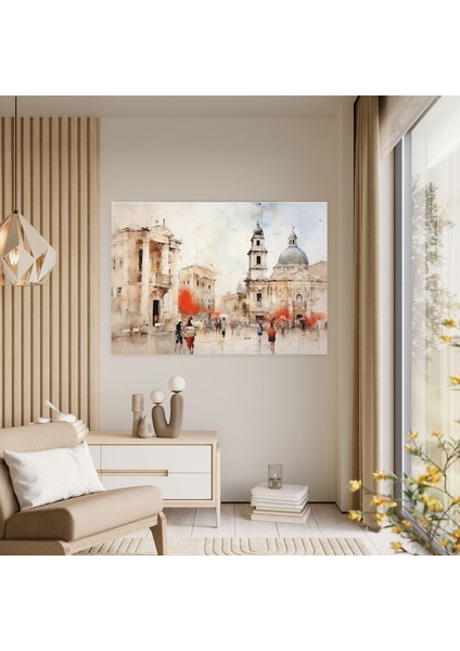 Soyut Piazza Navona Duvar Sanatı - Roma, Çağdaş, Kanvas, Roma, 50X30