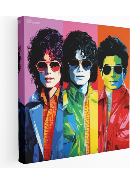 Micheal Jackson Duvar Sanatı - Pop Art Kanvas Tablo Seti - Micheal Jackson, Portreler, Kanvas Tablo, Kanvas Tablo, 30 x 30 cm