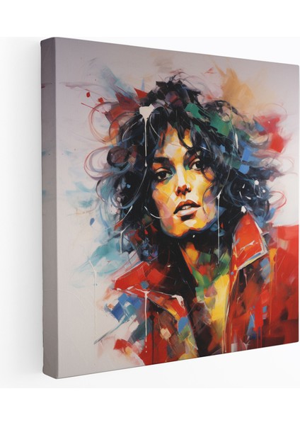 Micheal Jackson Duvar Sanatı - Soyut Dışavurumculuk - Micheal Jackson, Cesur Fırça Darbeleri, Dinamik Ruh, Müzik Aşığı, 30 x 30 cm