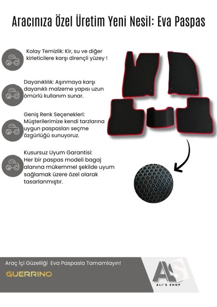 Toyota Yaris 2013-2020 Arası Araca Özel Yeni Nesil Eva Mat Oto Paspas Havuzlu Eva Araba Paspası