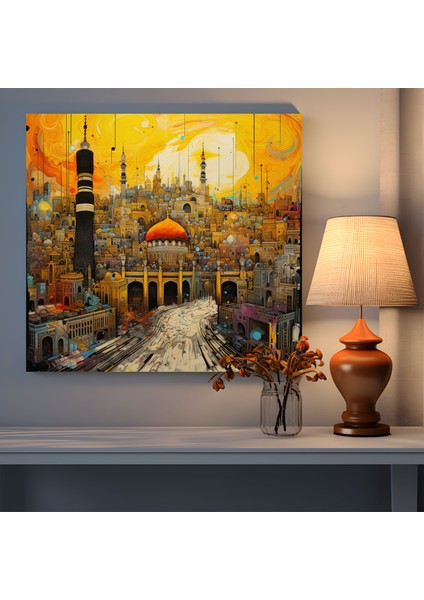 Kabe Kanvas Tablo - Kabe, Mekke, Duvar Dekorasyonu, Kanvas Tablo, 30 x 30 cm