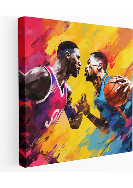 Nba Duvar Sanatı - Nba, Kanvas, Spor, Soyut, 30 x 30 cm