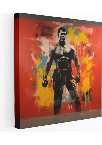 Muhammed Ali Ikonik Kanvas Tablo - Muhammed Ali, Muhammed Ali, Ev Dekorasyonu, Kanvas Tablo, 30 x 30 cm