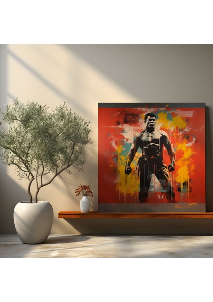Muhammed Ali Ikonik Kanvas Tablo - Muhammed Ali, Muhammed Ali, Ev Dekorasyonu, Kanvas Tablo, 30 x 30 cm fiyatları