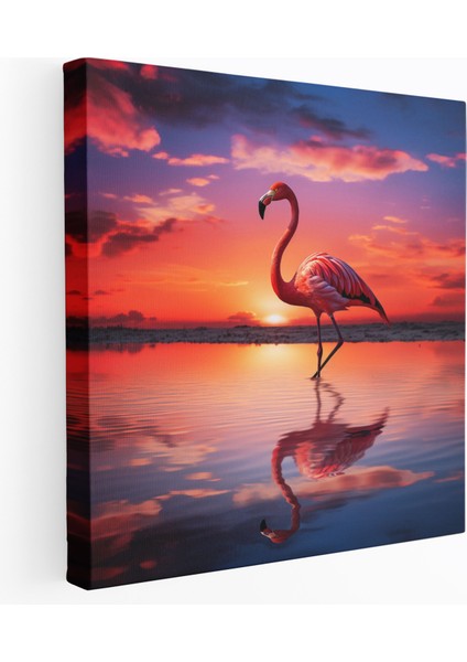 Flamingo Kanvas Tablo - Flamingo, Kanvas Tablo, Duvar Sanatı, Kanvas Tablo, 30 x 30 cm