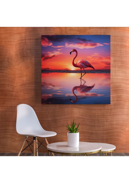 Flamingo Kanvas Tablo - Flamingo, Kanvas Tablo, Duvar Sanatı, Kanvas Tablo, 30 x 30 cm