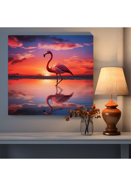 Flamingo Kanvas Tablo - Flamingo, Kanvas Tablo, Duvar Sanatı, Kanvas Tablo, 30 x 30 cm