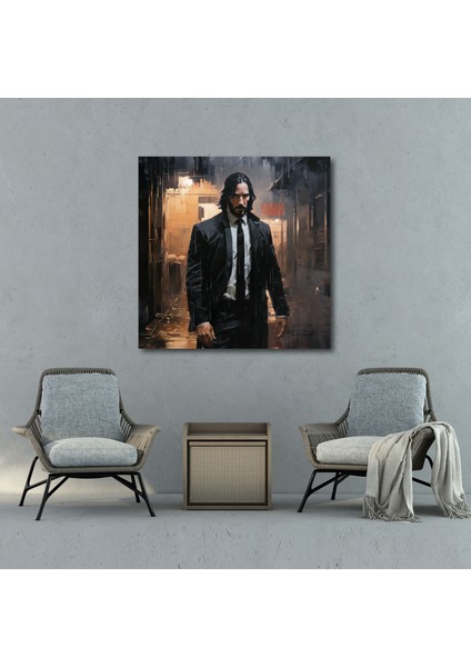 John Wick Duvar Dekorasyonu - John Wick, Ev Dekorasyonu, Kanvas Tablo, John Wick, 30 x 30 cm