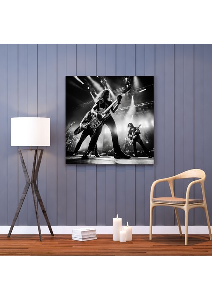 Metallica Duvar Sanatı: Canlı Performans - Metallica, Duvar Sanatı, Kanvas Tablo, Canlı Performans, 30 x 30 cm