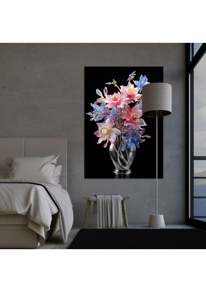 Gerçekçi Cam Heykel Duvar Sanatı - Gerçekçi Cam Heykel, Duvar Dekorasyonu, Ev Dekorasyonu, Çiçek Buketi, 30 x 50 cm fiyatları