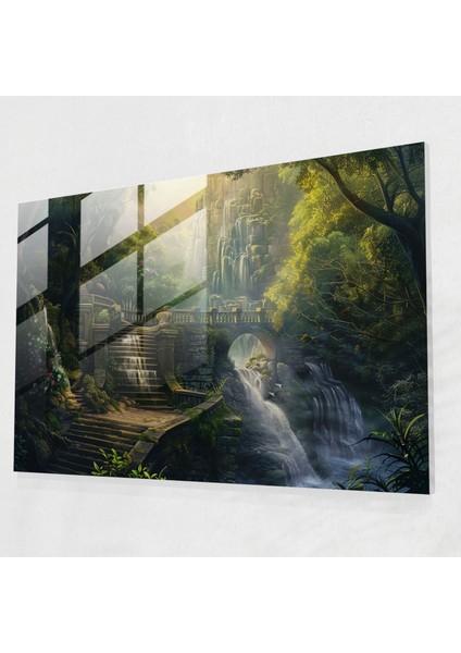 Rokoko Tarzı Resim Ev Dekorasyonu - Rokoko Tarzı Resim, Cam Baskı, Ev Dekorasyonu, Cam Sanatı, 45 x 30 cm