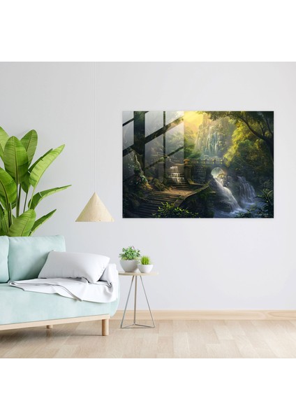 Rokoko Tarzı Resim Ev Dekorasyonu - Rokoko Tarzı Resim, Cam Baskı, Ev Dekorasyonu, Cam Sanatı, 45 x 30 cm modelleri