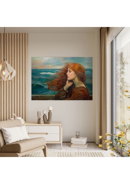 Ön Raphaelci Kardeşlik Kanvas Tablo - Deniz Kenarındaki Dalgın Kadın Duvar Tablosu - Ön-Rafaelci Kardeşlik, Kanvas Tablo, Ön-Rafaelci Kardeşlik, Kanvas Tablo, 100 x 70 cm fiyatları