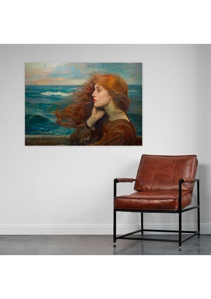 Ön Raphaelci Kardeşlik Kanvas Tablo - Deniz Kenarındaki Dalgın Kadın Duvar Tablosu - Ön-Rafaelci Kardeşlik, Kanvas Tablo, Ön-Rafaelci Kardeşlik, Kanvas Tablo, 100 x 70 cm modelleri