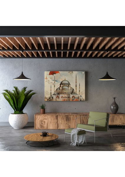 Anadolu Kanvas Tablo - Ikonik Yerler Kolajı - Anadolu, Duvar Sanatı, Geleneksel Motifler, Kanvas Tablo, 30 x 30 cm modelleri