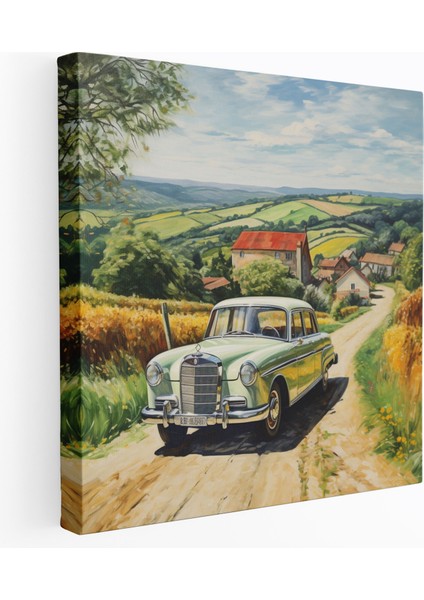 Mercedes Empresyonist Duvar Tablosu - Mercedes, Sedan, Manzara, Büyüleyici, 30X30