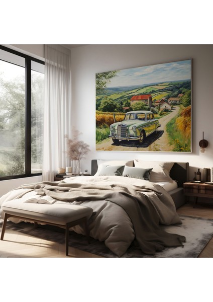 Mercedes Empresyonist Duvar Tablosu - Mercedes, Sedan, Manzara, Büyüleyici, 30X30 modelleri